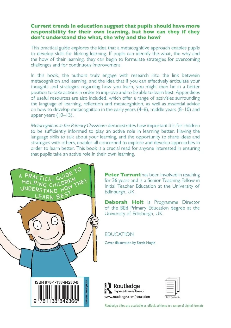 Rückseite: 9781138842366 | Metacognition in the Primary Classroom | Peter Tarrant (u. a.) | Buch