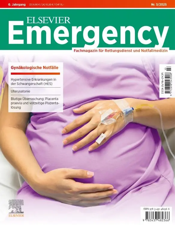 Cover: 9783437482366 | ELSEVIER Emergency. Gynäkologische Notfälle. 3/2025: Fachmagazin...