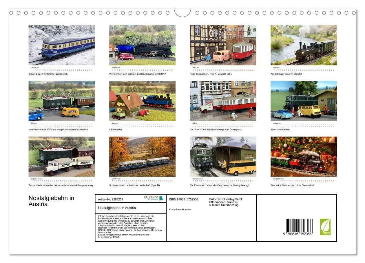 Bild: 9783516752366 | Nostalgiebahn in Austria (Wandkalender 2027 DIN A3 quer), CALVENDO...