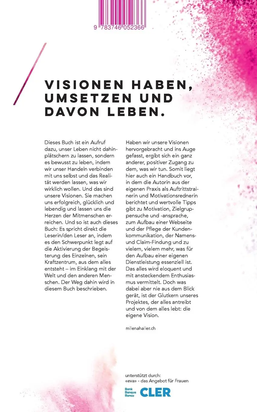 Rückseite: 9783746052366 | Think pink | Visionen leben | Milena Haller | Taschenbuch | 240 S.