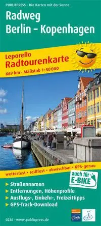 Cover: 9783899202366 | Radtourenkarte Radweg Berlin - Kopenhagen 1 : 50 000 | (Land-)Karte