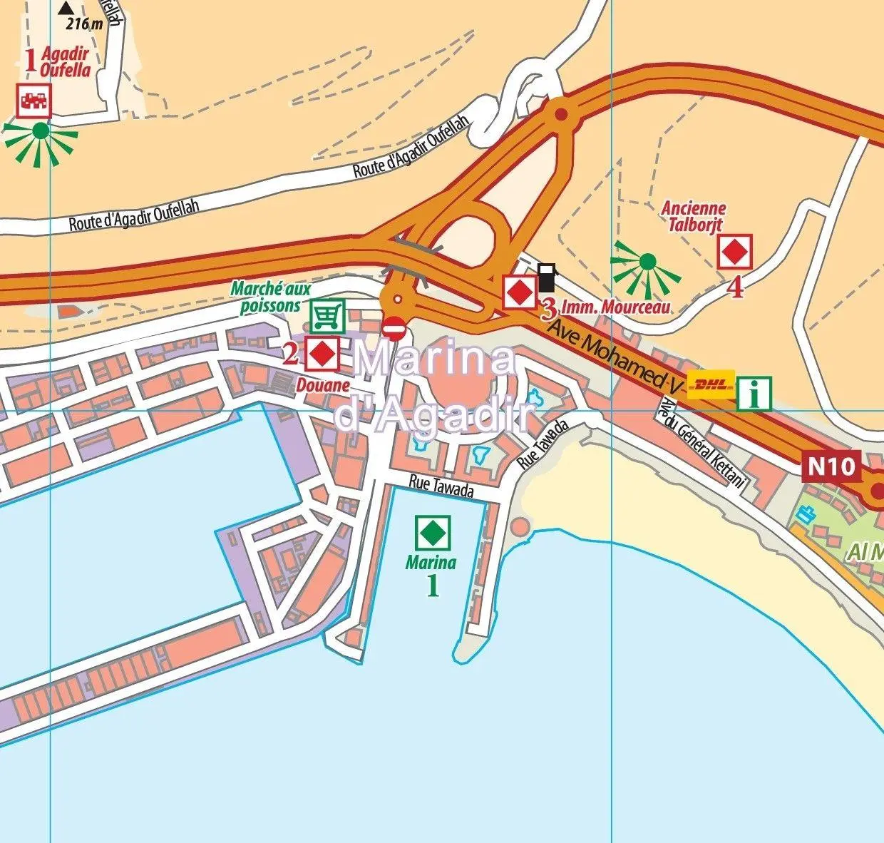 Bild: 9783943752366 | Stadtplan Agadir - Cityplan Inezgane 1:15.000 + GPS-Waypoints | 2 S.