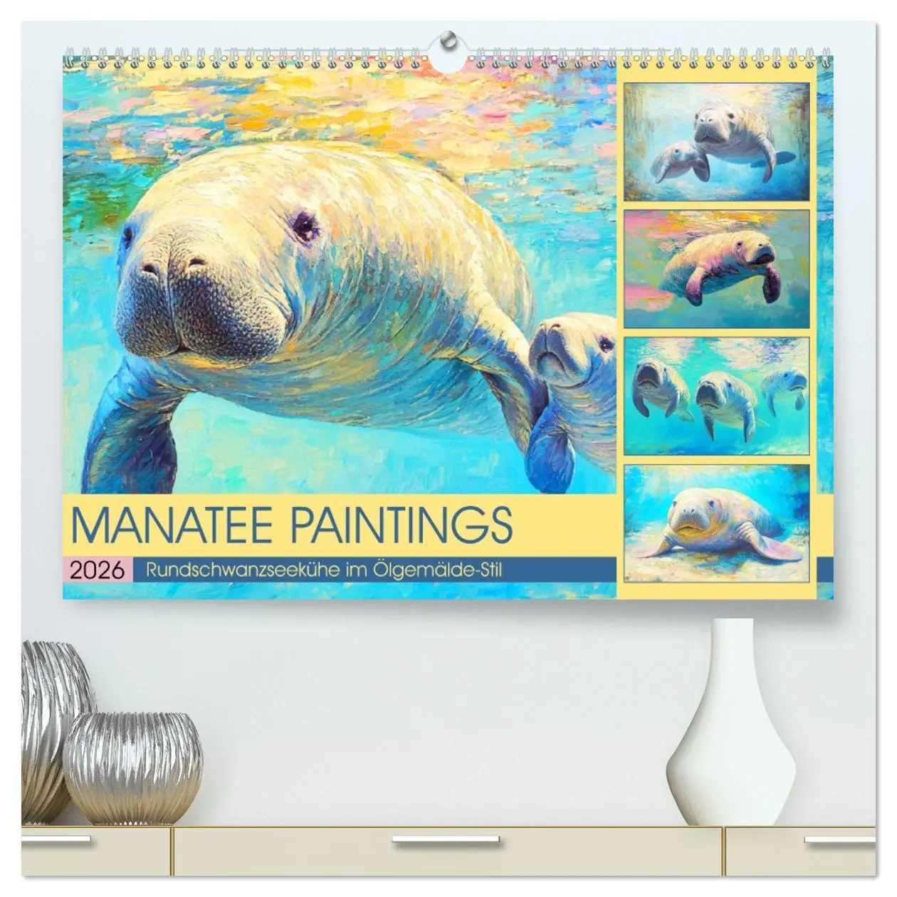 Cover: 9783457342466 | Manatee Paintings. Rundschwanzseekühe im Ölgemälde-Stil...