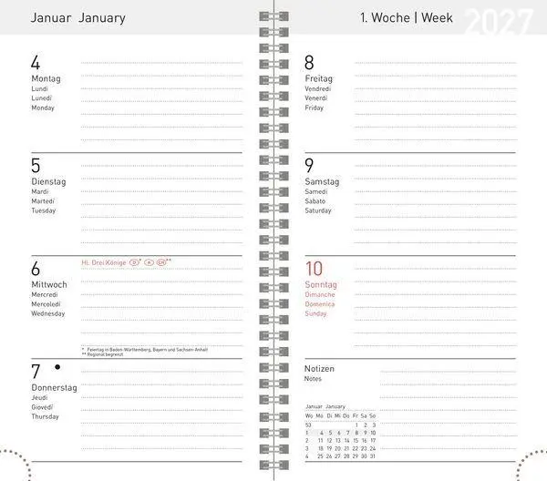 Bild: 9783819302466 | Taschenkalender Wochentimer Small Malve 2027 | Korsch Verlag | 128 S.