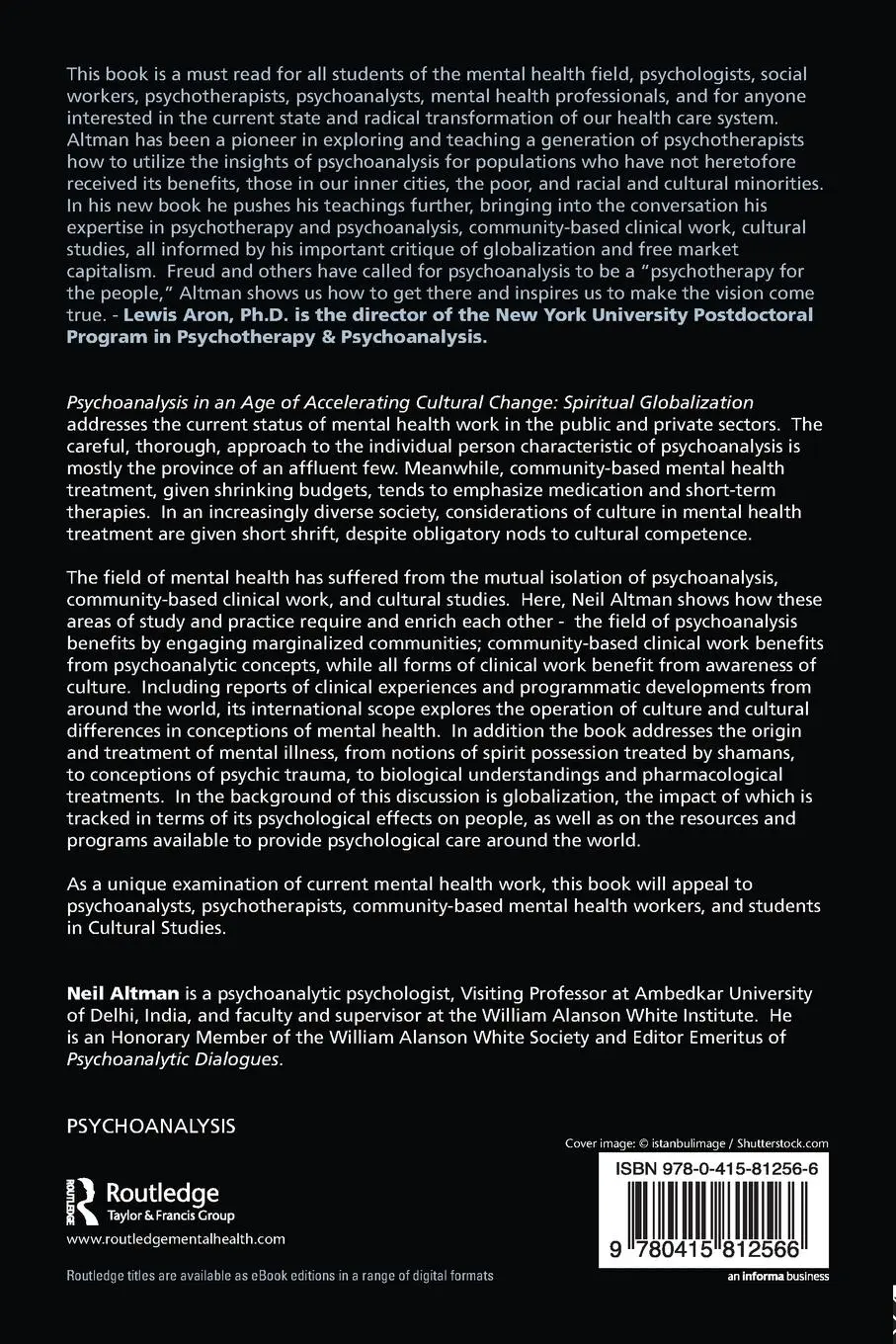 Rückseite: 9780415812566 | Psychoanalysis in an Age of Accelerating Cultural Change | Neil Altman