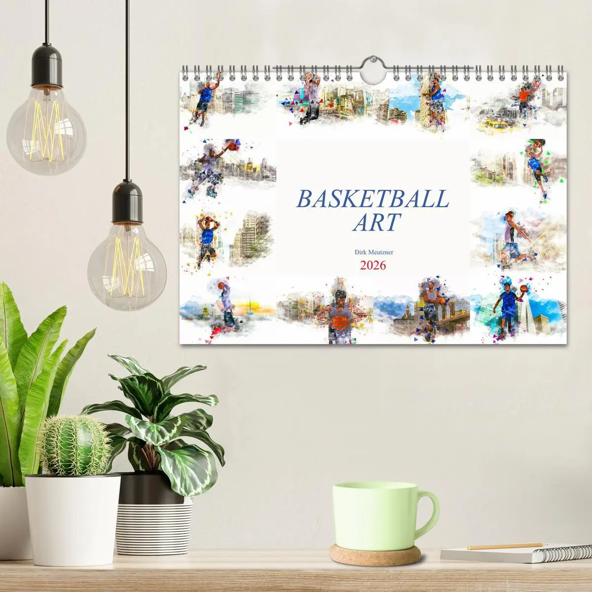 Bild: 9783457882566 | Basketball Art (Wandkalender 2026 DIN A4 quer), CALVENDO...