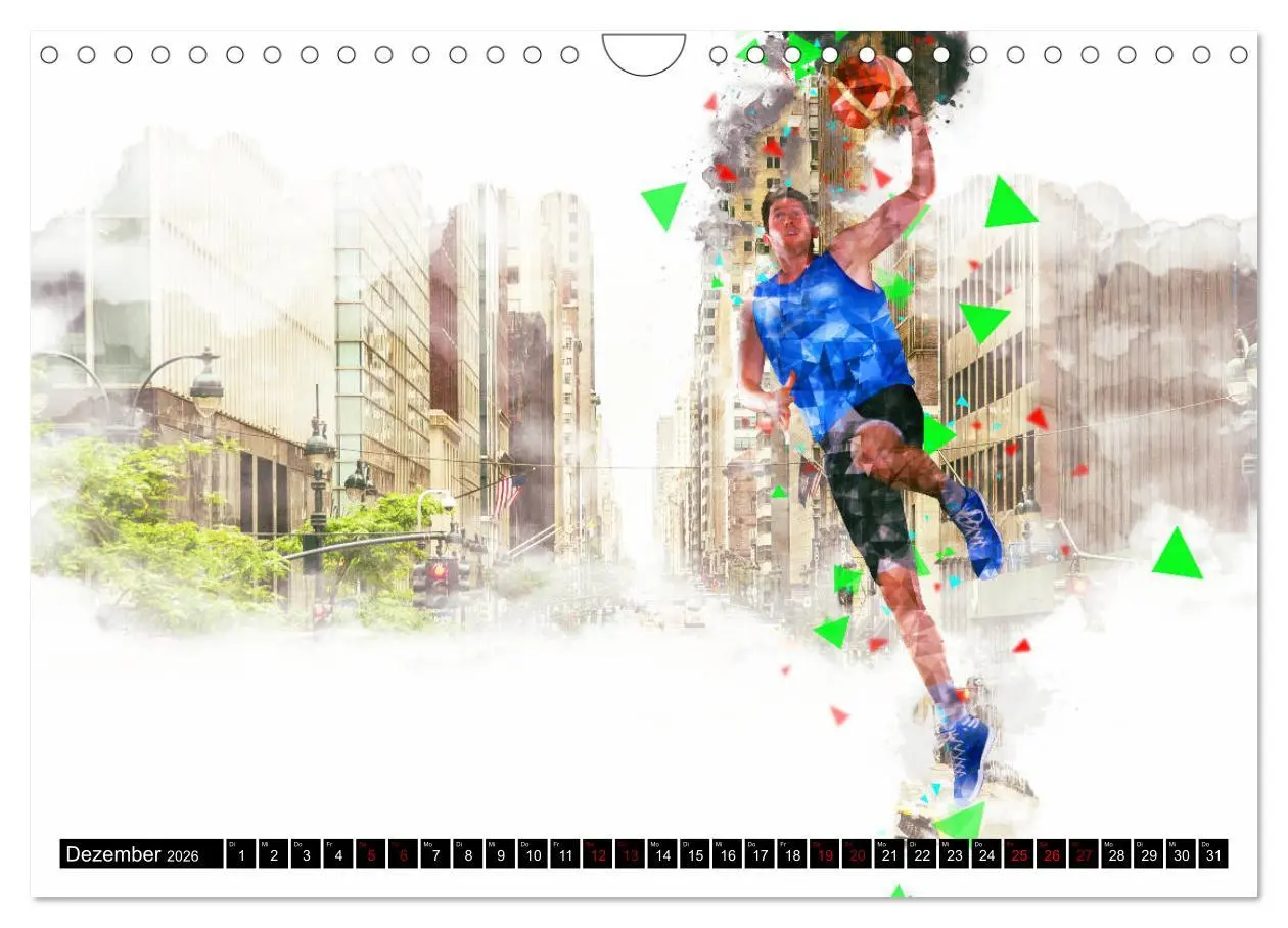 Bild: 9783457882566 | Basketball Art (Wandkalender 2026 DIN A4 quer), CALVENDO...
