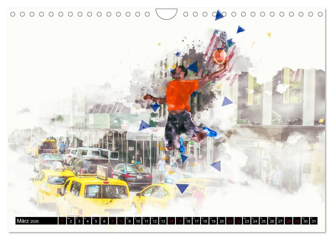 Bild: 9783457882566 | Basketball Art (Wandkalender 2026 DIN A4 quer), CALVENDO...
