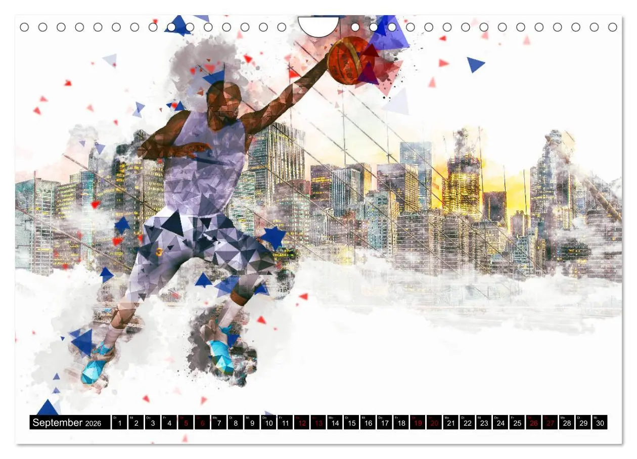 Bild: 9783457882566 | Basketball Art (Wandkalender 2026 DIN A4 quer), CALVENDO...