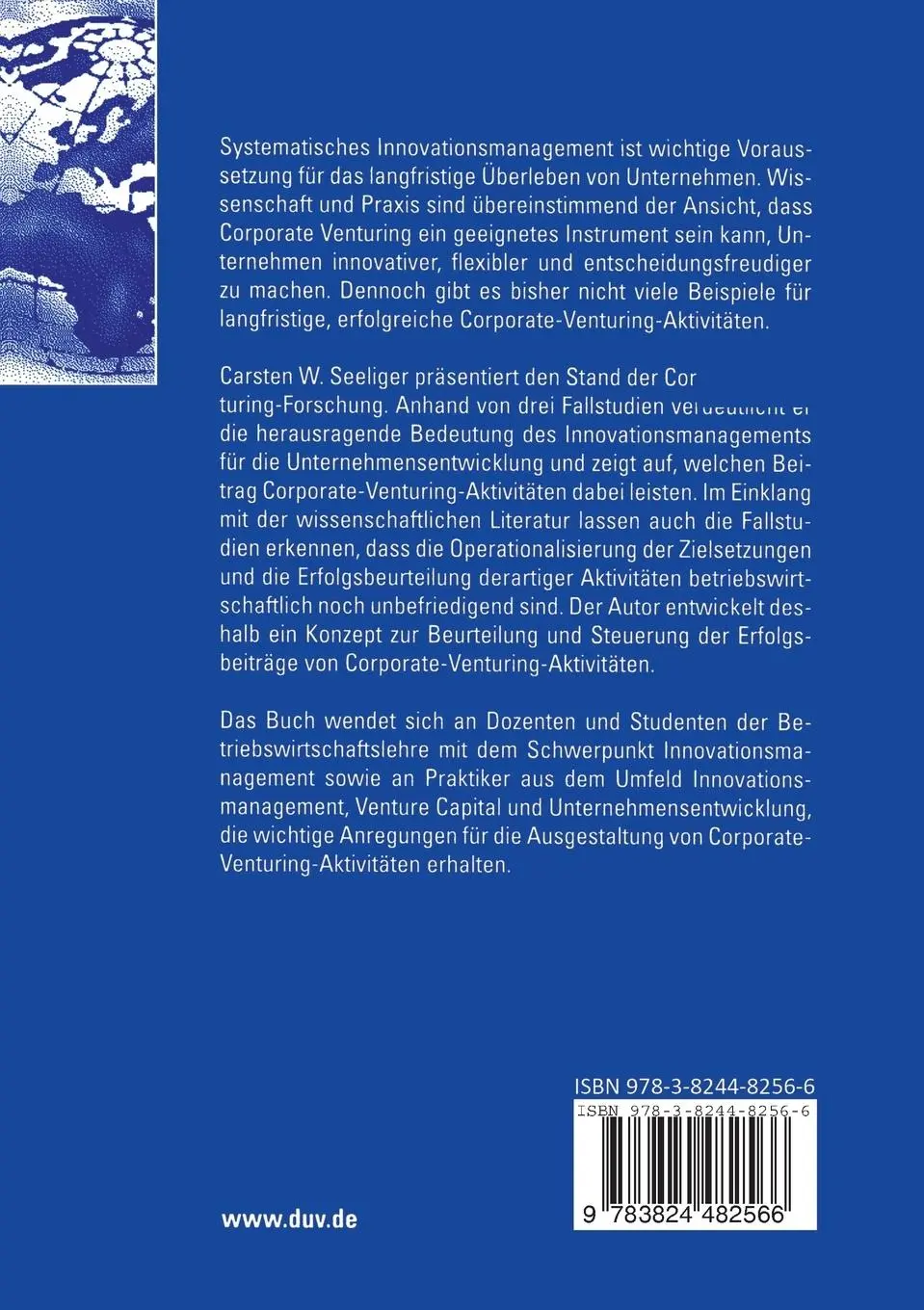 Rückseite: 9783824482566 | Corporate Venturing in der Praxis | Carsten W. Seeliger | Taschenbuch