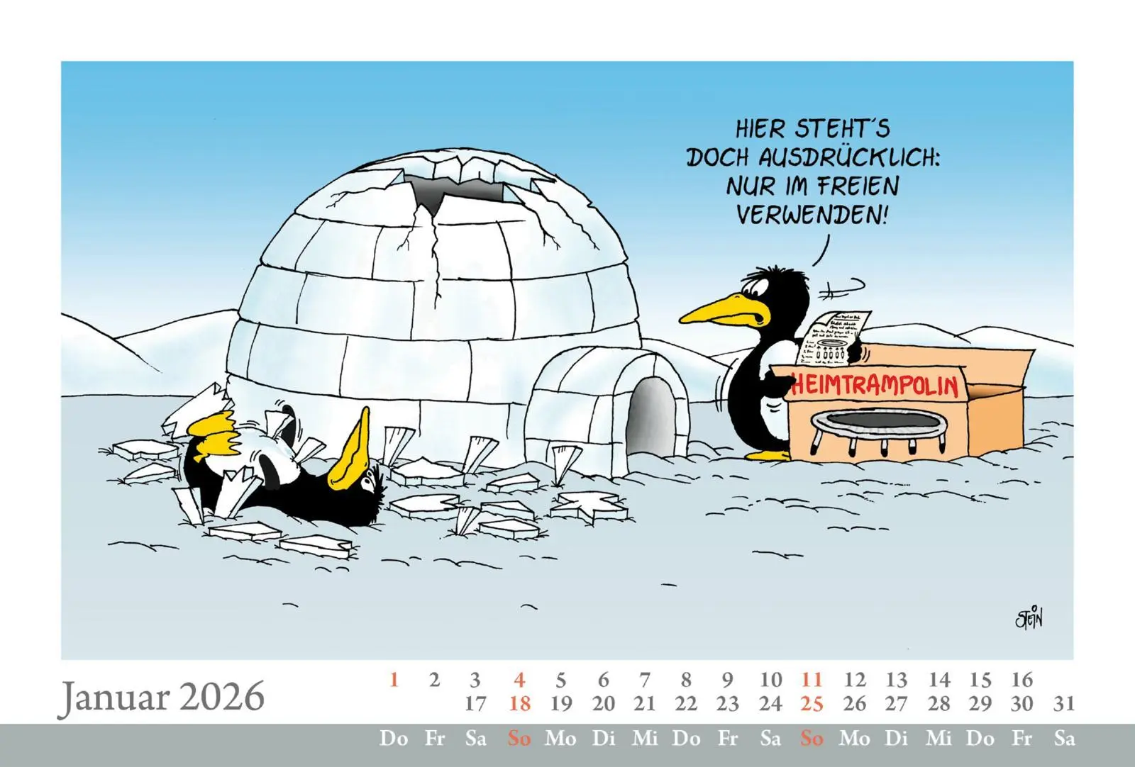 Bild: 9783830322566 | Uli Stein Tischkalender 2026: Monatskalender zum Aufstellen | Stein