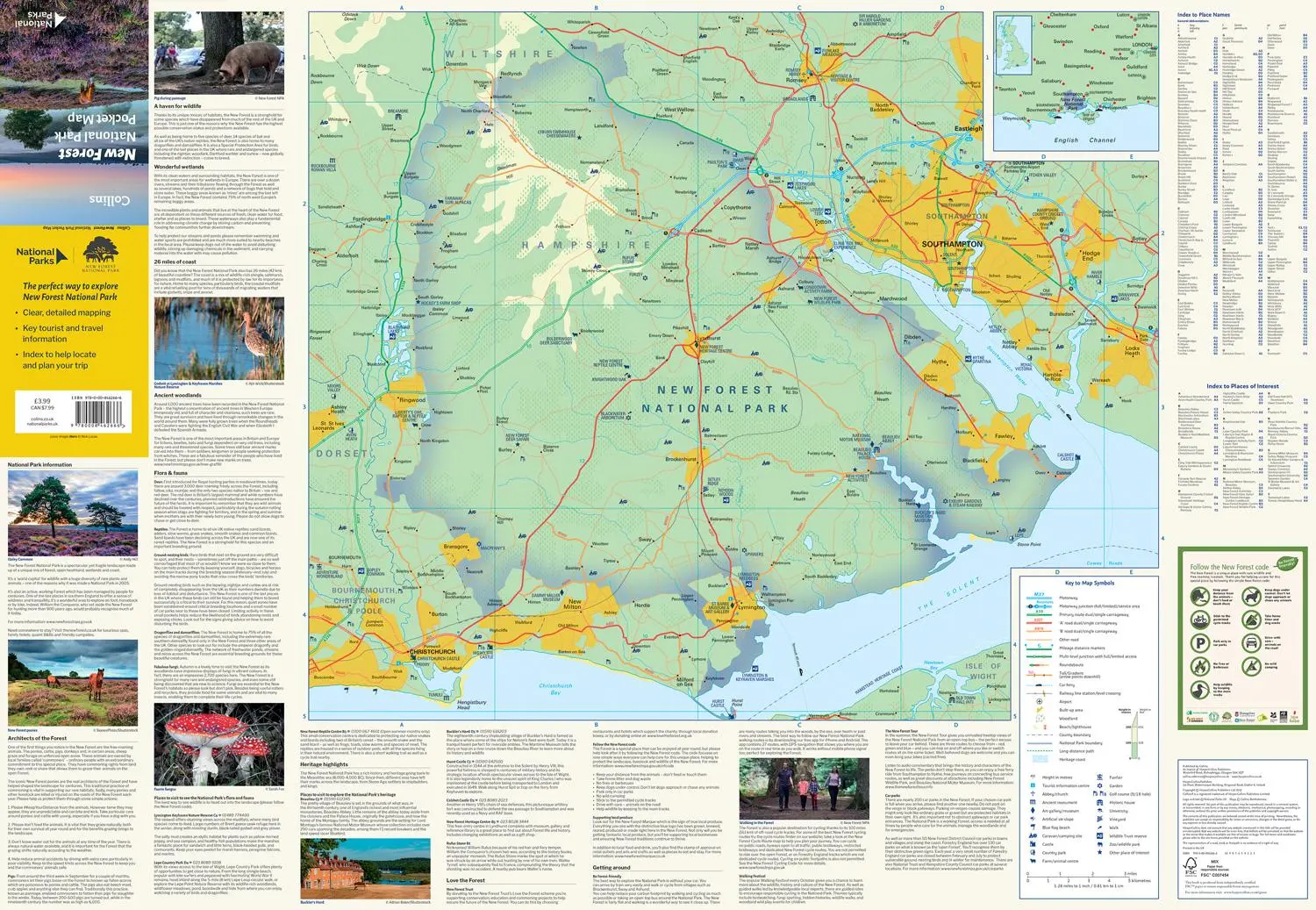 Bild: 9780008462666 | New Forest National Park Pocket Map | Collins Maps (u. a.) | Englisch
