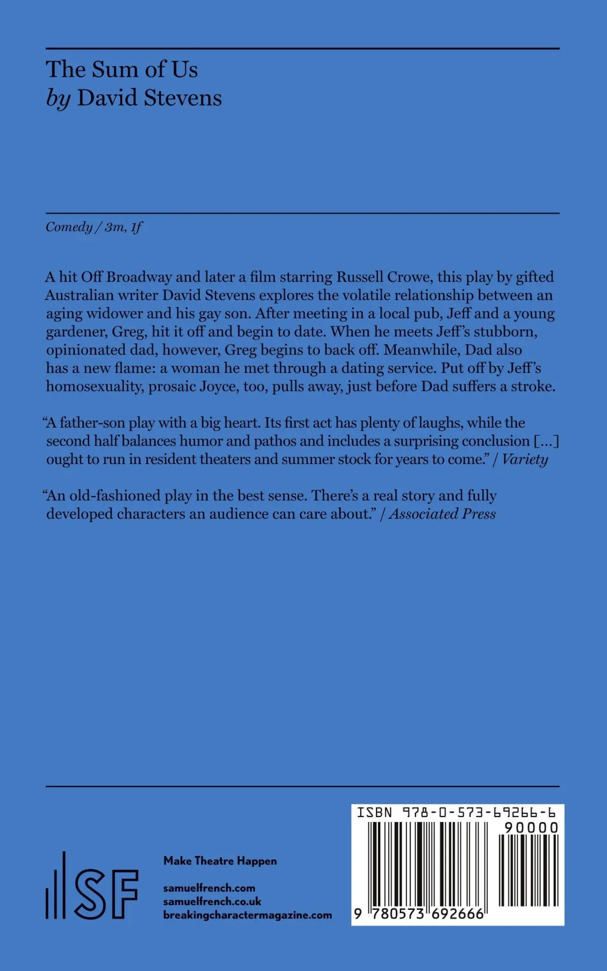 Rückseite: 9780573692666 | The Sum of Us | David Stevens | Taschenbuch | Englisch | 2017