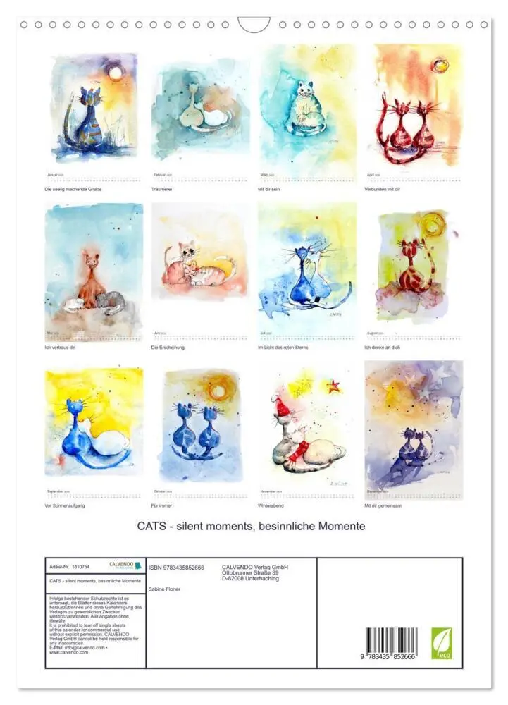 Bild: 9783435852666 | CATS - silent moments, besinnliche Momente (Wandkalender 2025 DIN...