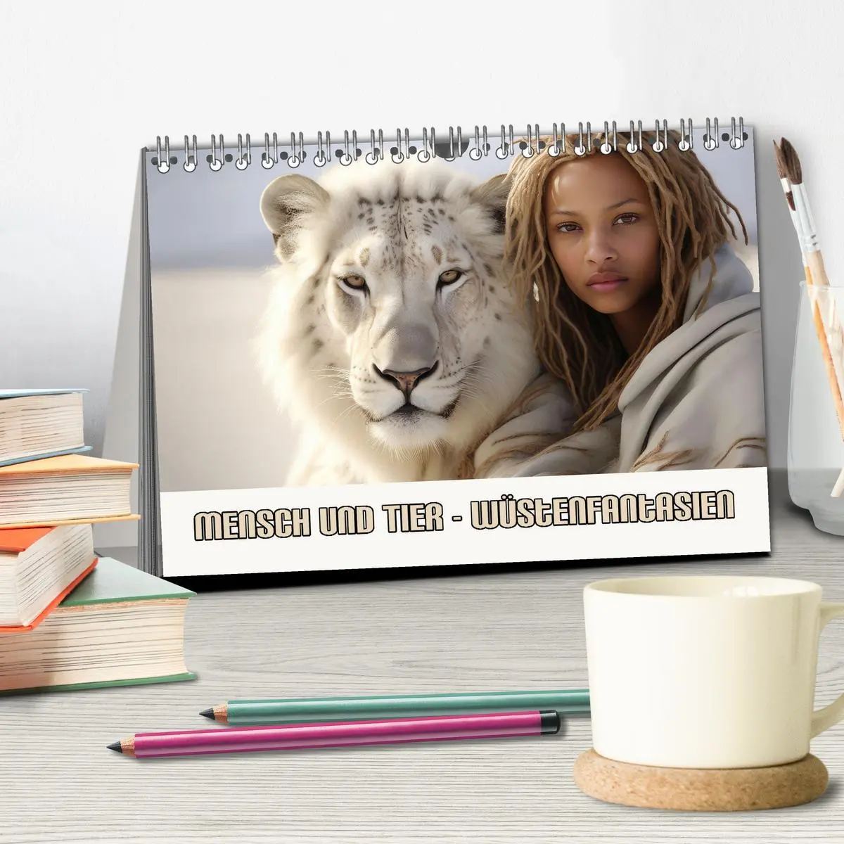 Bild: 9783457492666 | Mensch und Tier - Wüstenfantasien (Tischkalender 2026 DIN A5 quer),...