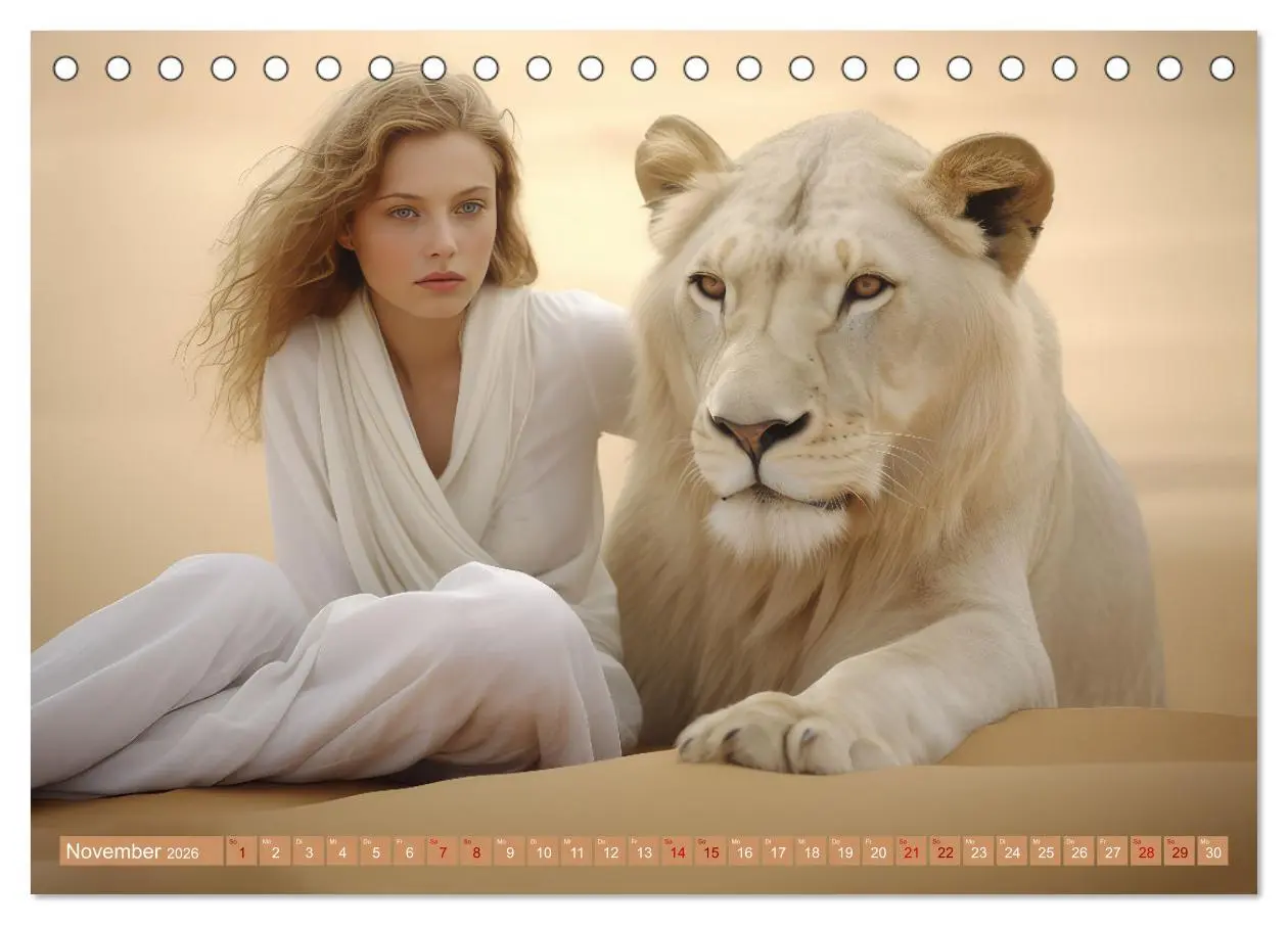 Bild: 9783457492666 | Mensch und Tier - Wüstenfantasien (Tischkalender 2026 DIN A5 quer),...