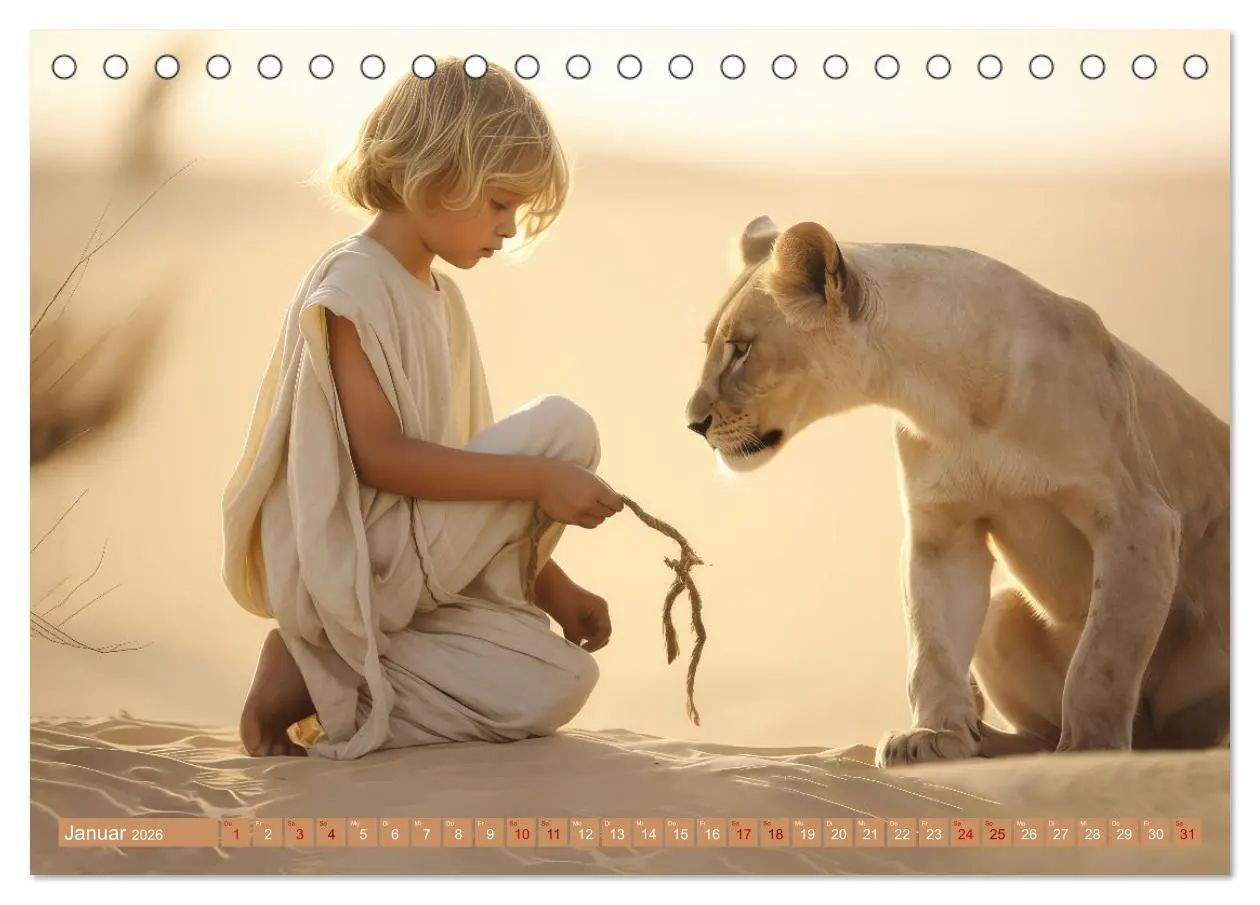 Bild: 9783457492666 | Mensch und Tier - Wüstenfantasien (Tischkalender 2026 DIN A5 quer),...