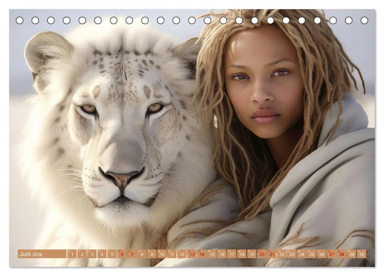 Bild: 9783457492666 | Mensch und Tier - Wüstenfantasien (Tischkalender 2026 DIN A5 quer),...