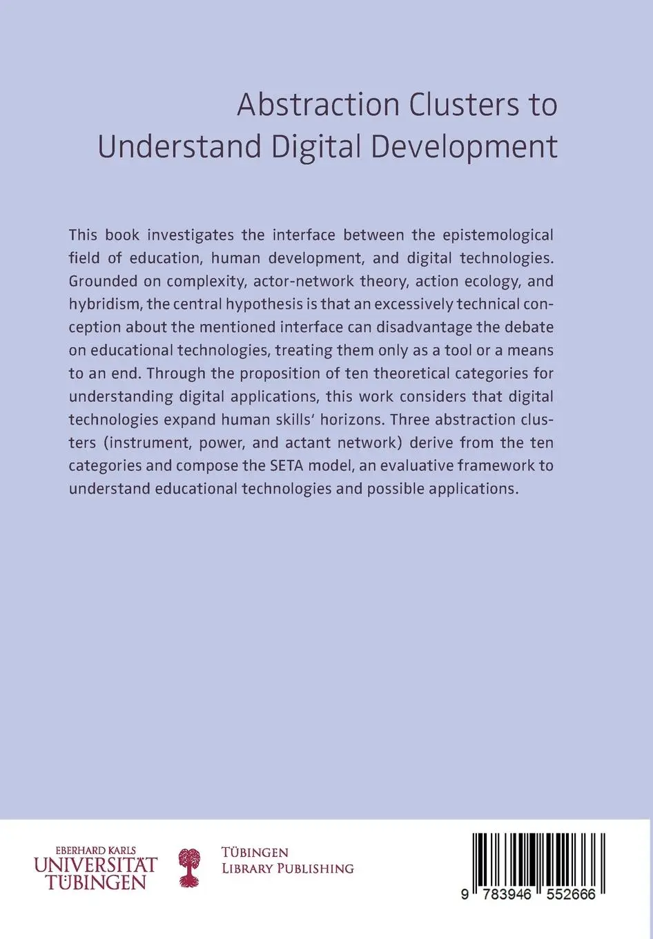 Rückseite: 9783946552666 | Abstraction Clusters to Understand Digital Development: Introducing...