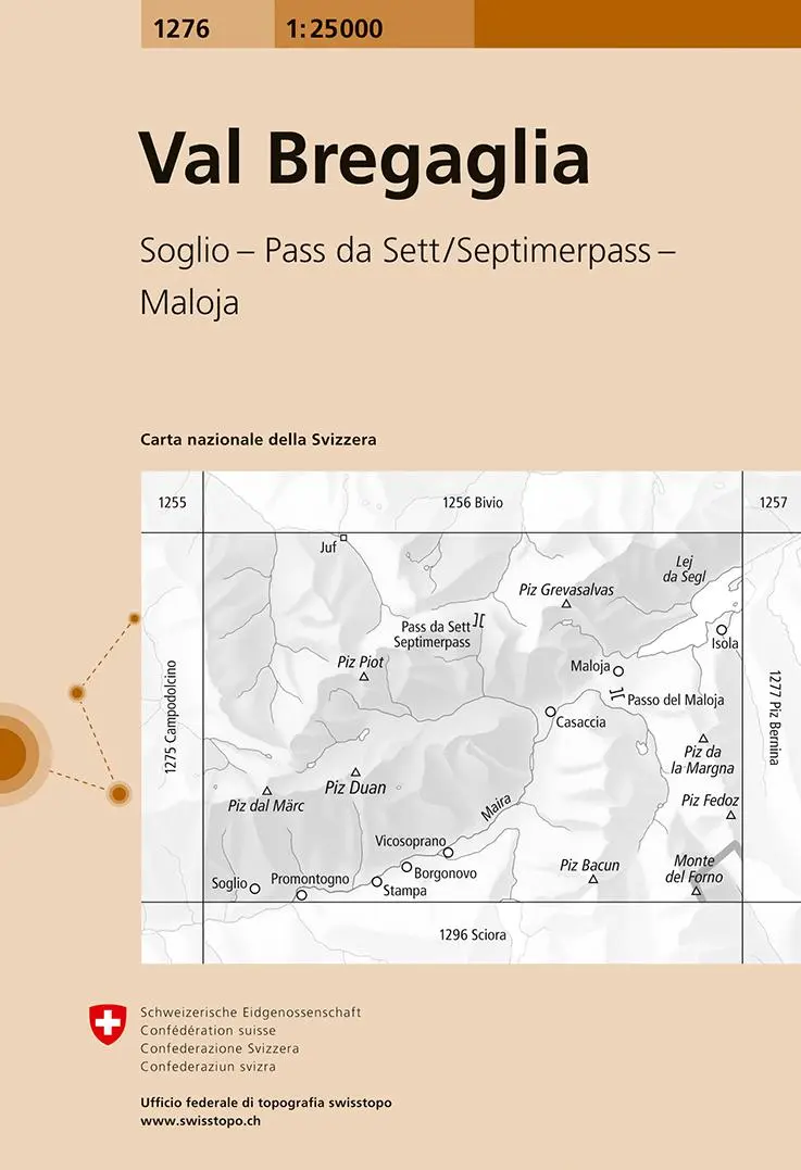 Cover: 9783302012766 | Swisstopo 1 : 25 000 Val Bregaglia | (Land-)Karte | Deutsch | 2024