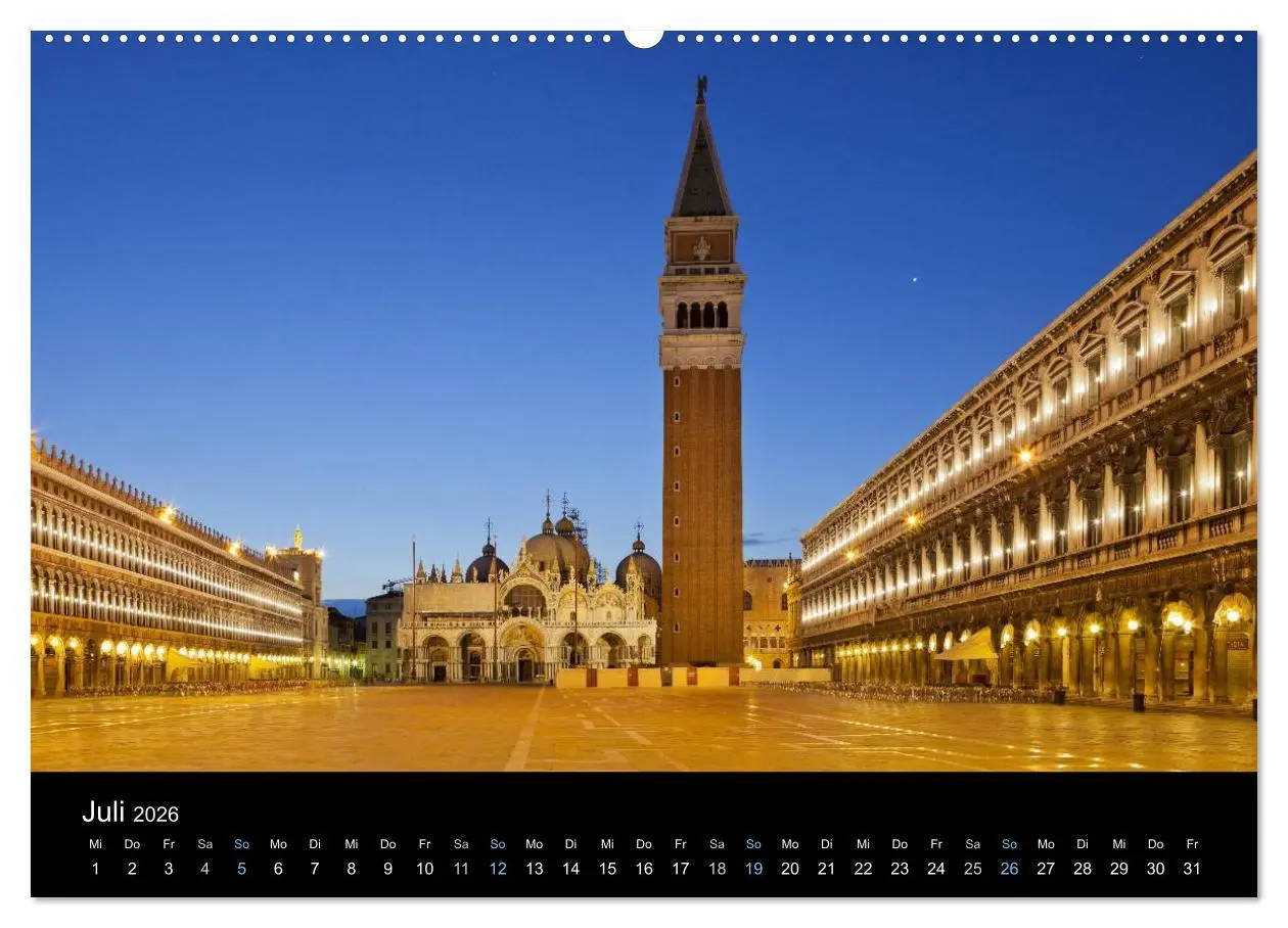 Bild: 9783516022766 | Venedig bei Nacht 2026 (Wandkalender 2026 DIN A2 quer), CALVENDO...