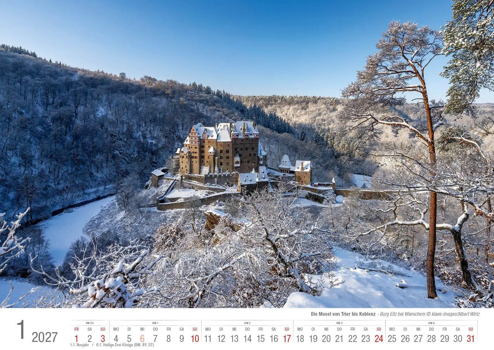 Bild: 9783965352766 | Die Mosel von Trier bis Koblenz 2026 Bildkalender A3 Spiralbindung
