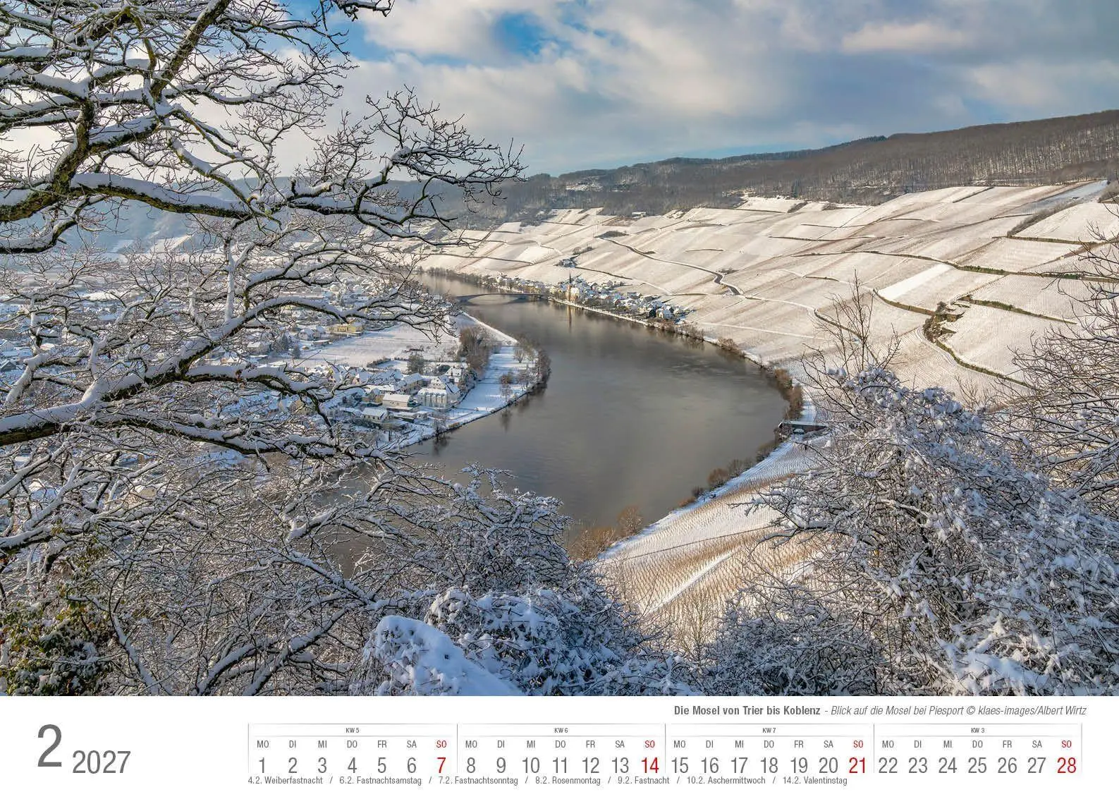 Bild: 9783965352766 | Die Mosel von Trier bis Koblenz 2026 Bildkalender A3 Spiralbindung