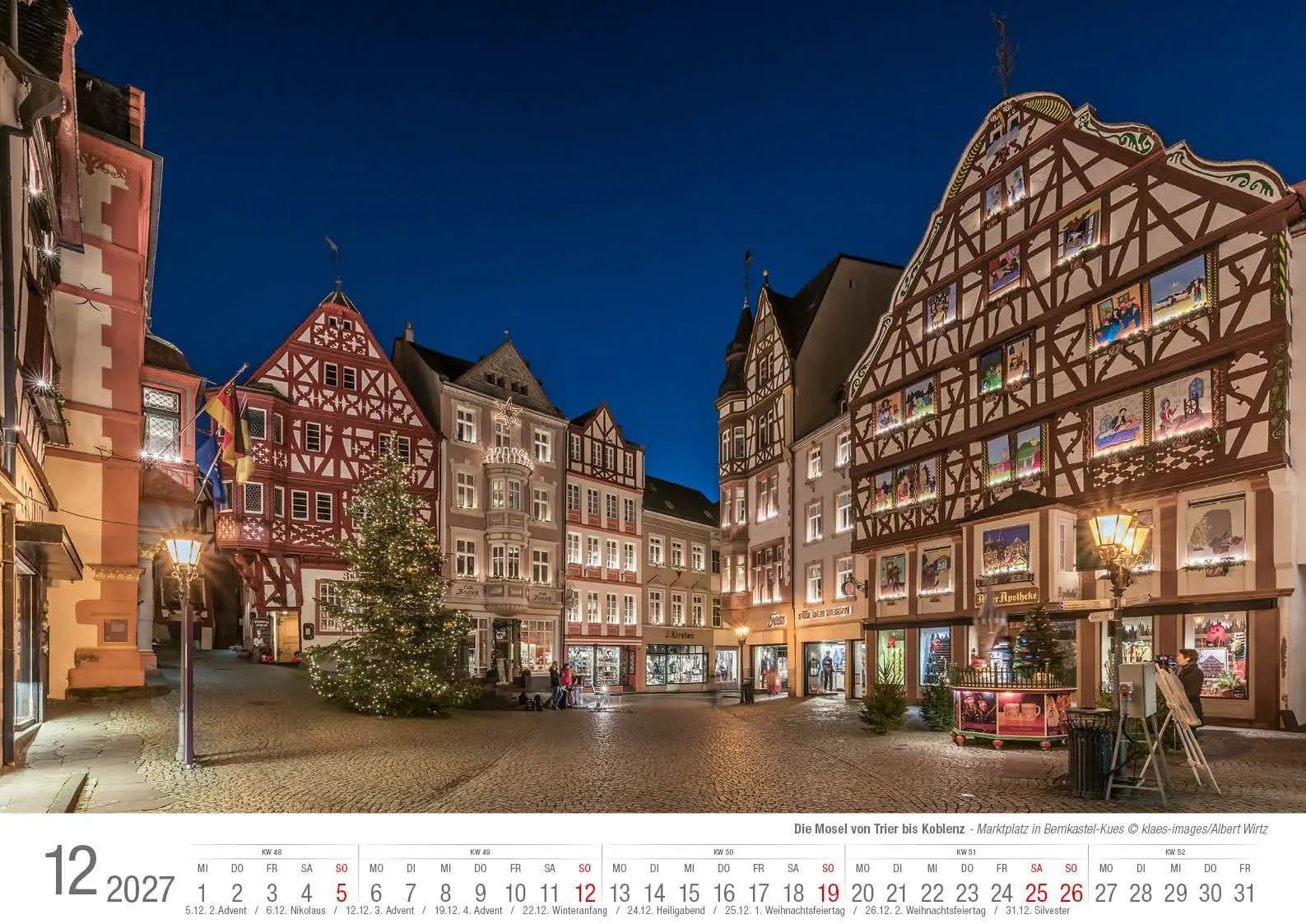 Bild: 9783965352766 | Die Mosel von Trier bis Koblenz 2026 Bildkalender A3 Spiralbindung