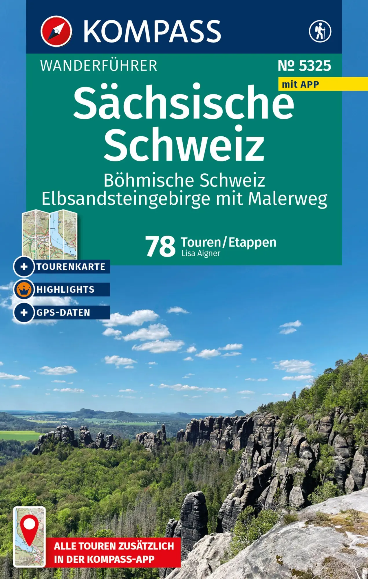 Cover: 9783991542766 | KOMPASS Wanderführer Sächsische Schweiz, Böhmische Schweiz,...