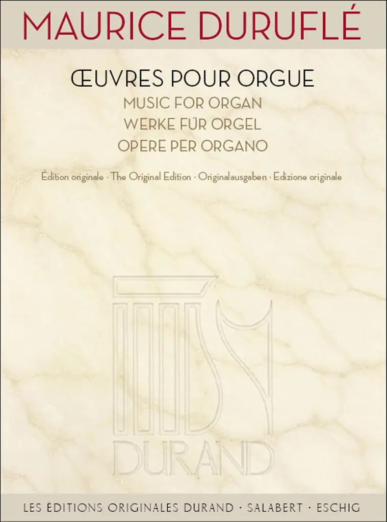 Cover: 9790044082766 | uvres pour orgue | Maurice Duruflé | Buch | 2014 | Editions Durand