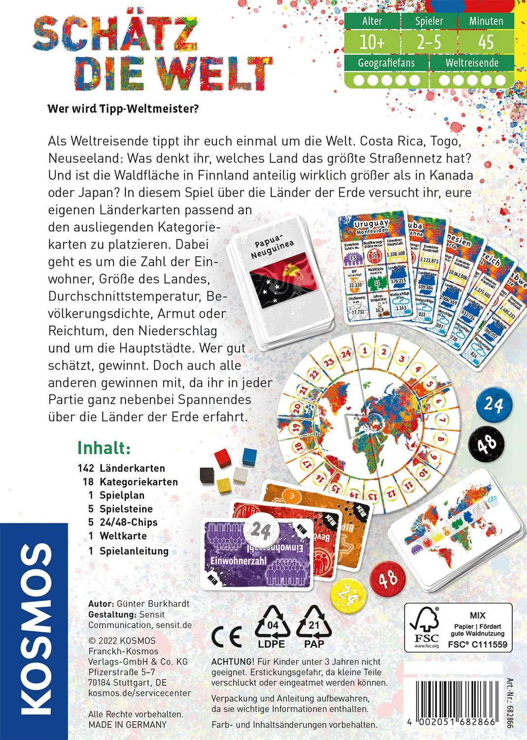 Rückseite: 4002051682866 | Schätz die Welt | Günter Burkhardt | Spiel | Brettspiel | 682866