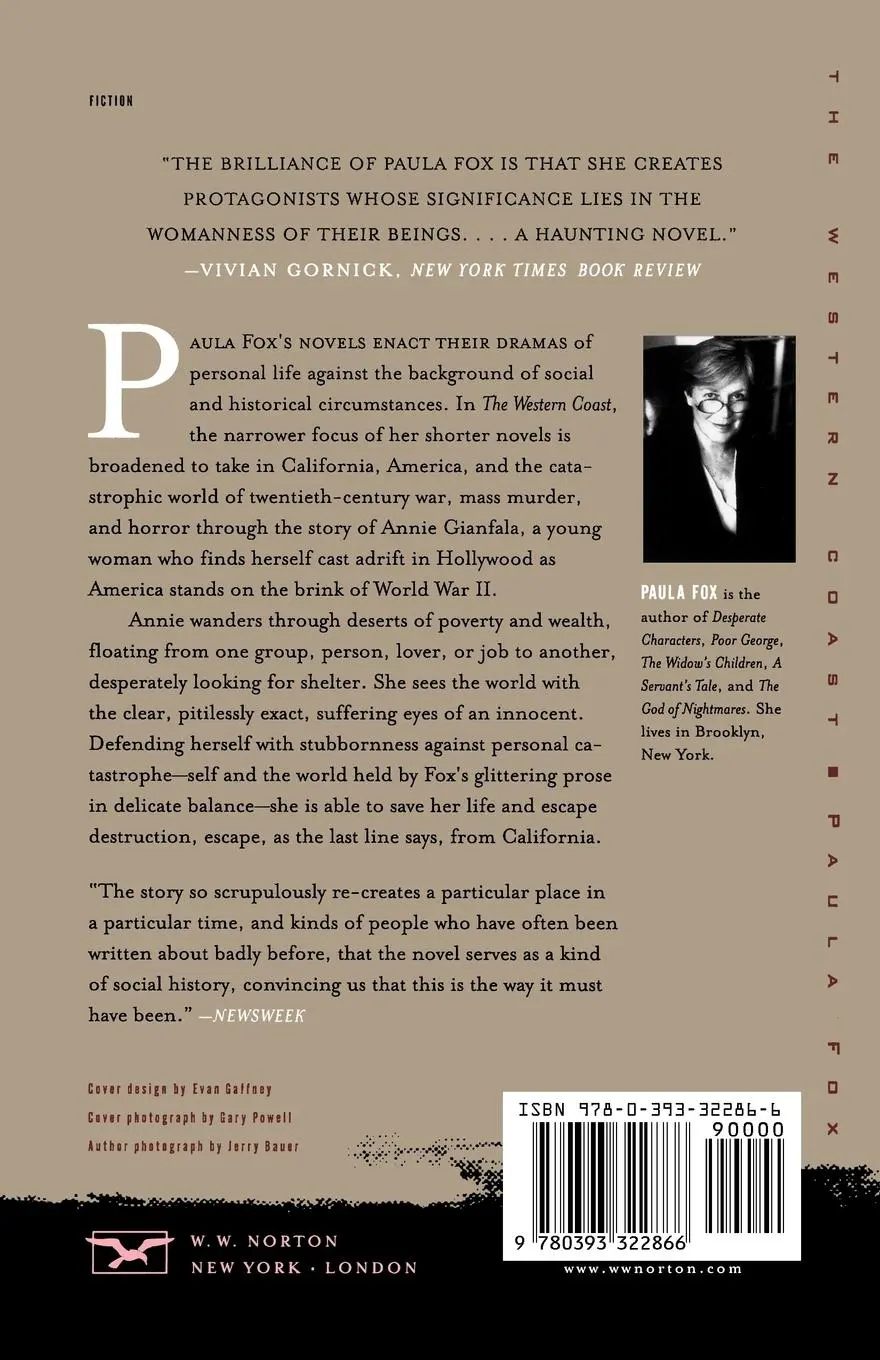Rückseite: 9780393322866 | The Western Coast | Paula Fox | Taschenbuch | Englisch | 2001