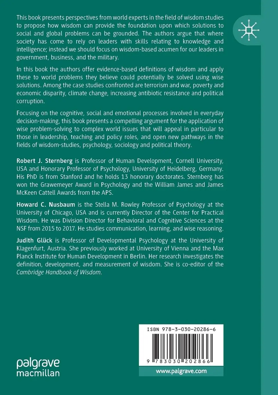 Rückseite: 9783030202866 | Applying Wisdom to Contemporary World Problems | Sternberg (u. a.)