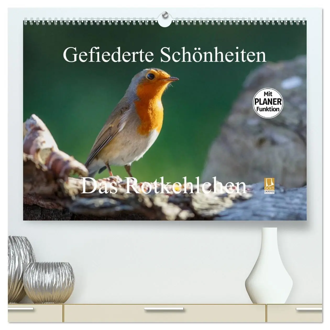 Cover: 9783516012866 | Gefiederte Schönheiten - Das Rotkehlchen / Planer (hochwertiger...