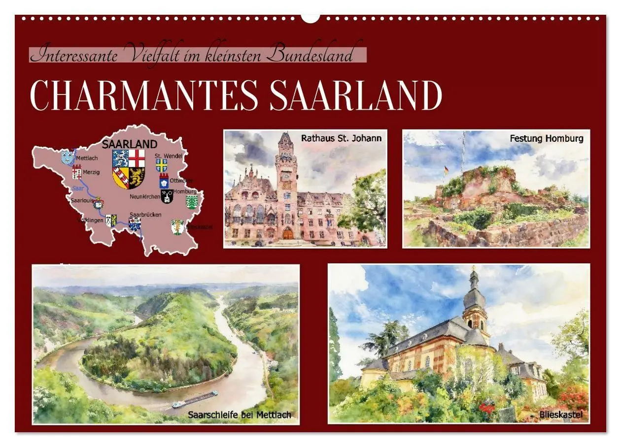 Cover: 9783594302866 | Charmantes Saarland (Wandkalender 2027 DIN A2 quer), CALVENDO...