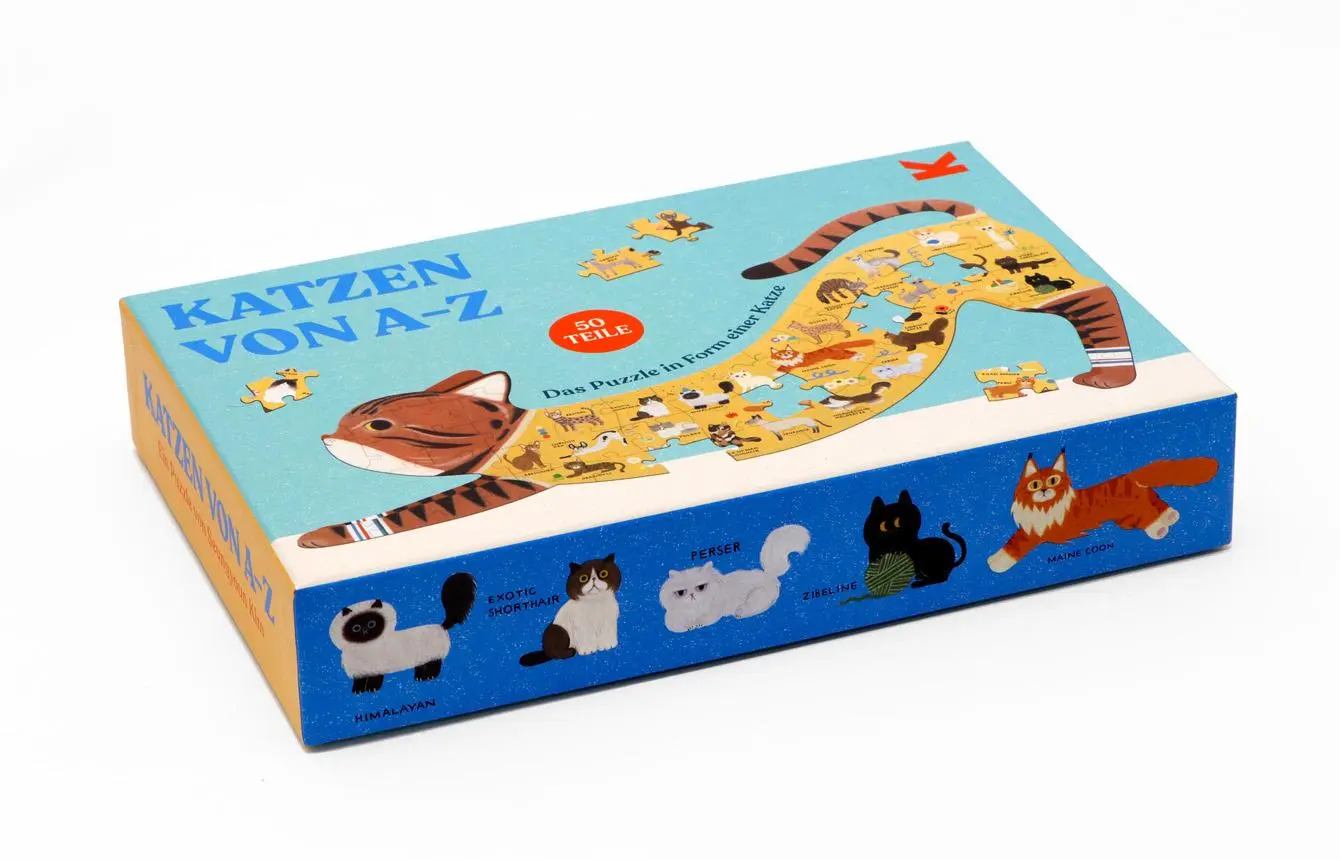 Bild: 9783962442866 | Katzen von A bis Z | Das Puzzle in Form einer Katze | Vogel-Ropers
