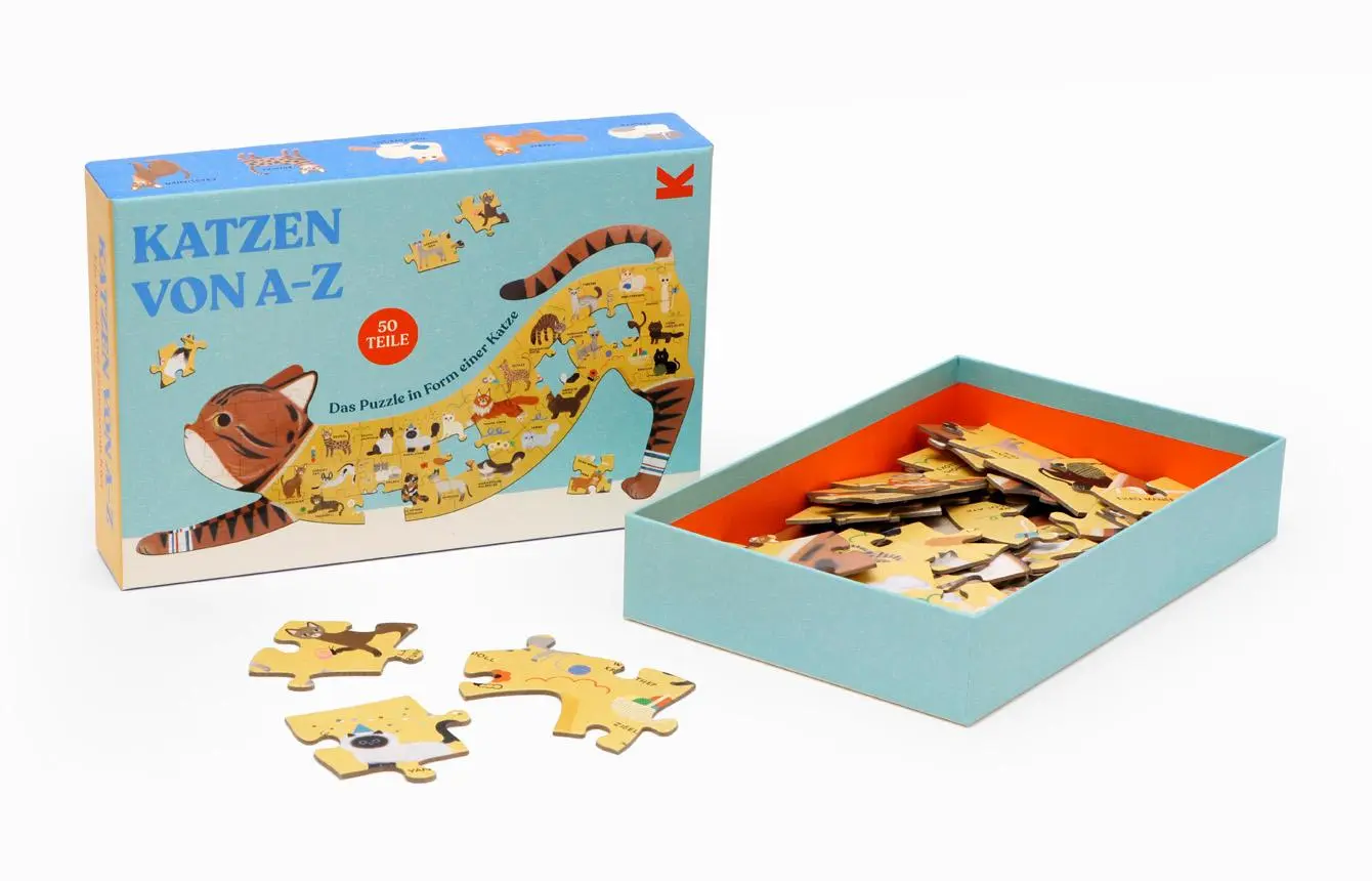 Bild: 9783962442866 | Katzen von A bis Z | Das Puzzle in Form einer Katze | Vogel-Ropers