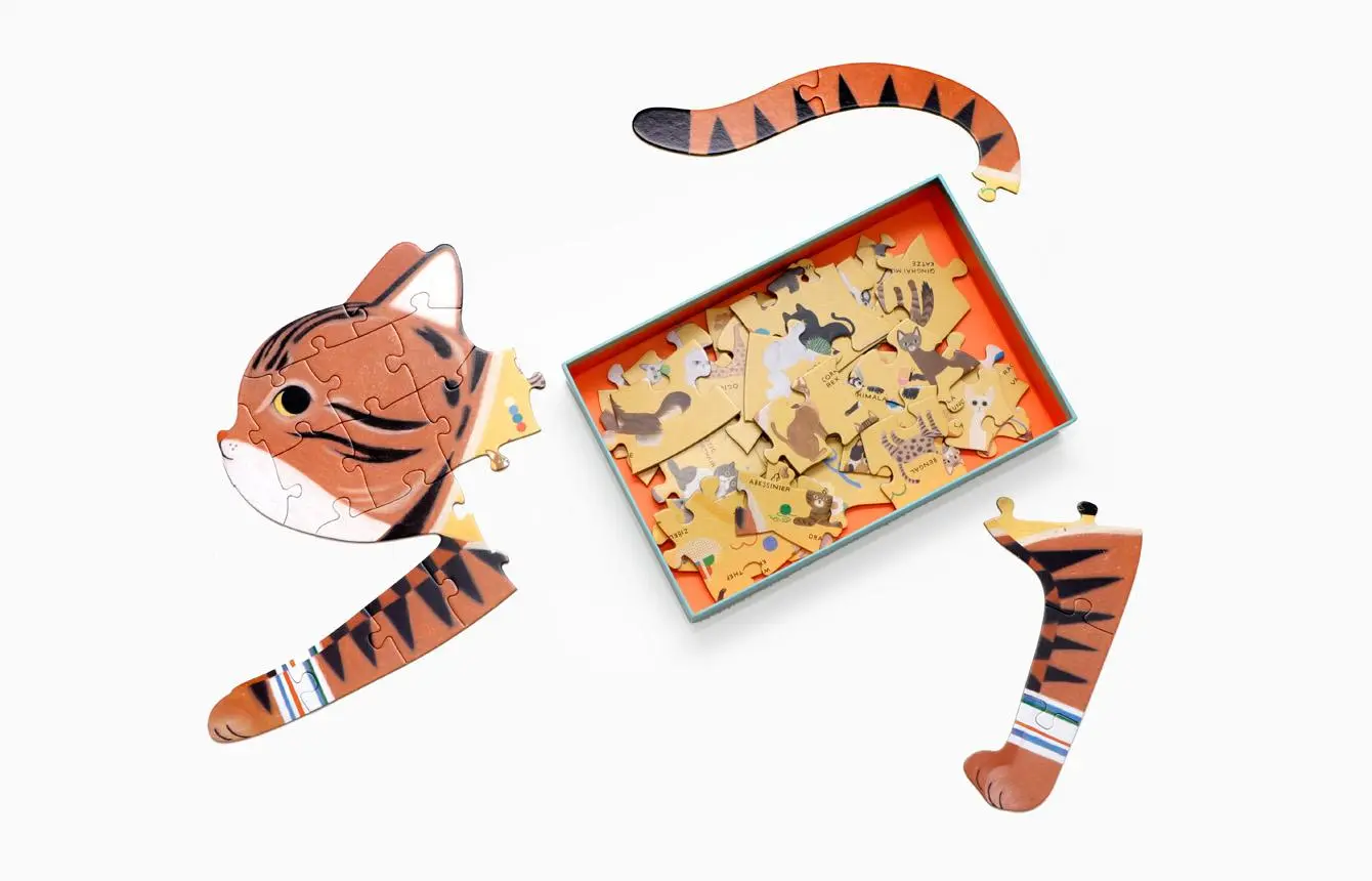 Bild: 9783962442866 | Katzen von A bis Z | Das Puzzle in Form einer Katze | Vogel-Ropers