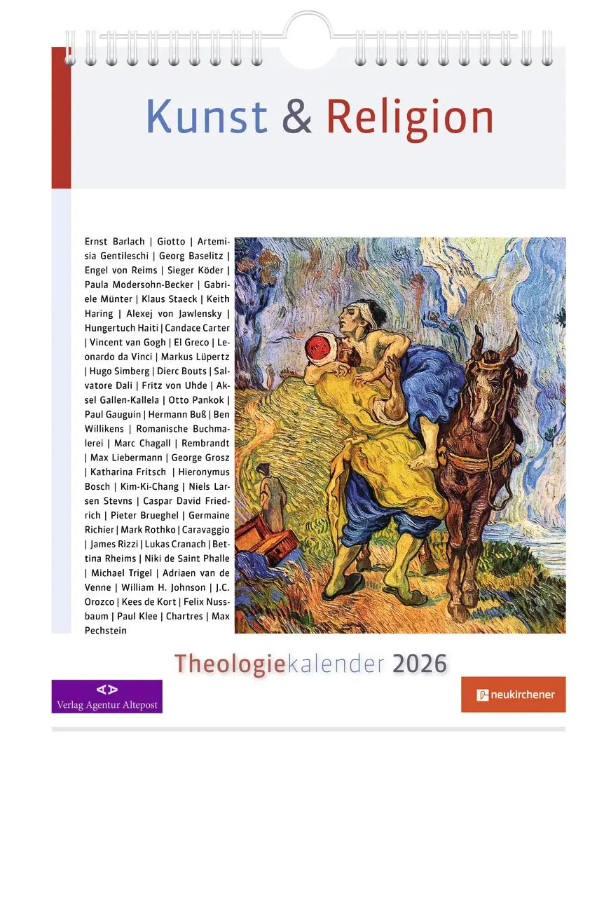 Cover: 9783982242866 | Kunst &amp; Religion - Theologiekalender 2026 | Hans-Martin Lübking | 2026
