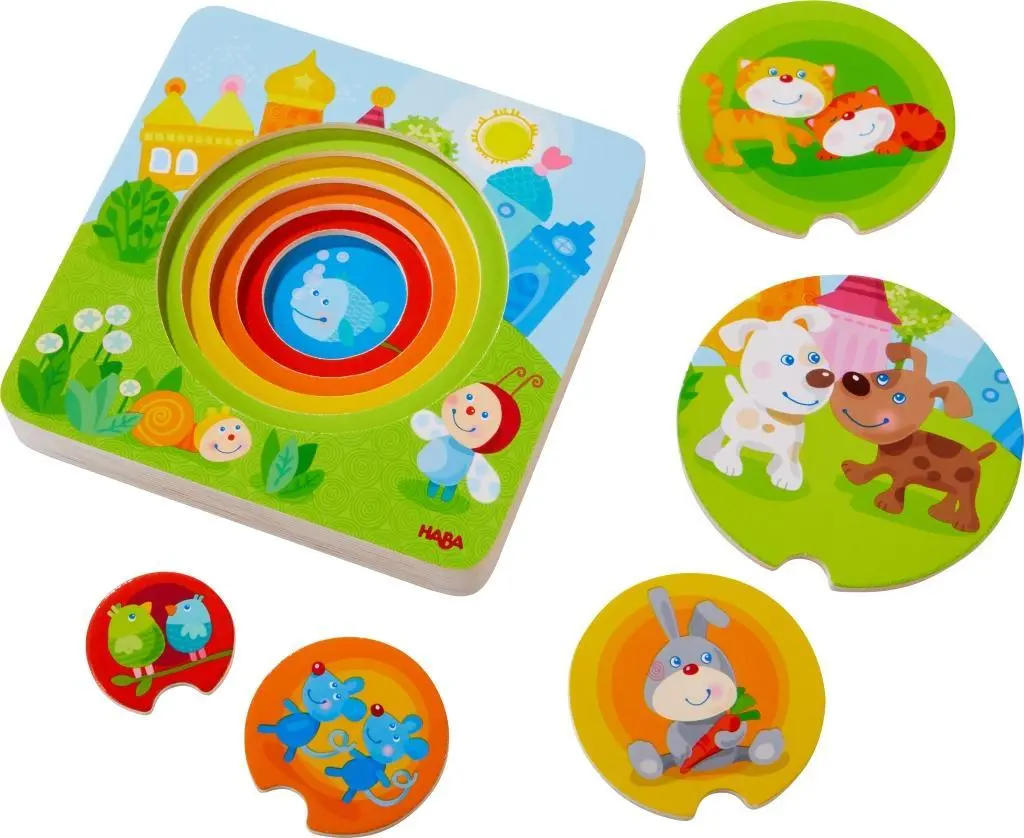 Bild: 4010168232966 | Holzpuzzle Kunterbunte Tierkinder | Spiel | Brettspiel | 1303536001
