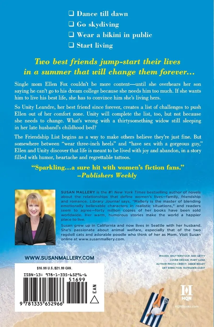 Rückseite: 9781335652966 | Friendship List (First Time Trade) | Susan Mallery | Taschenbuch