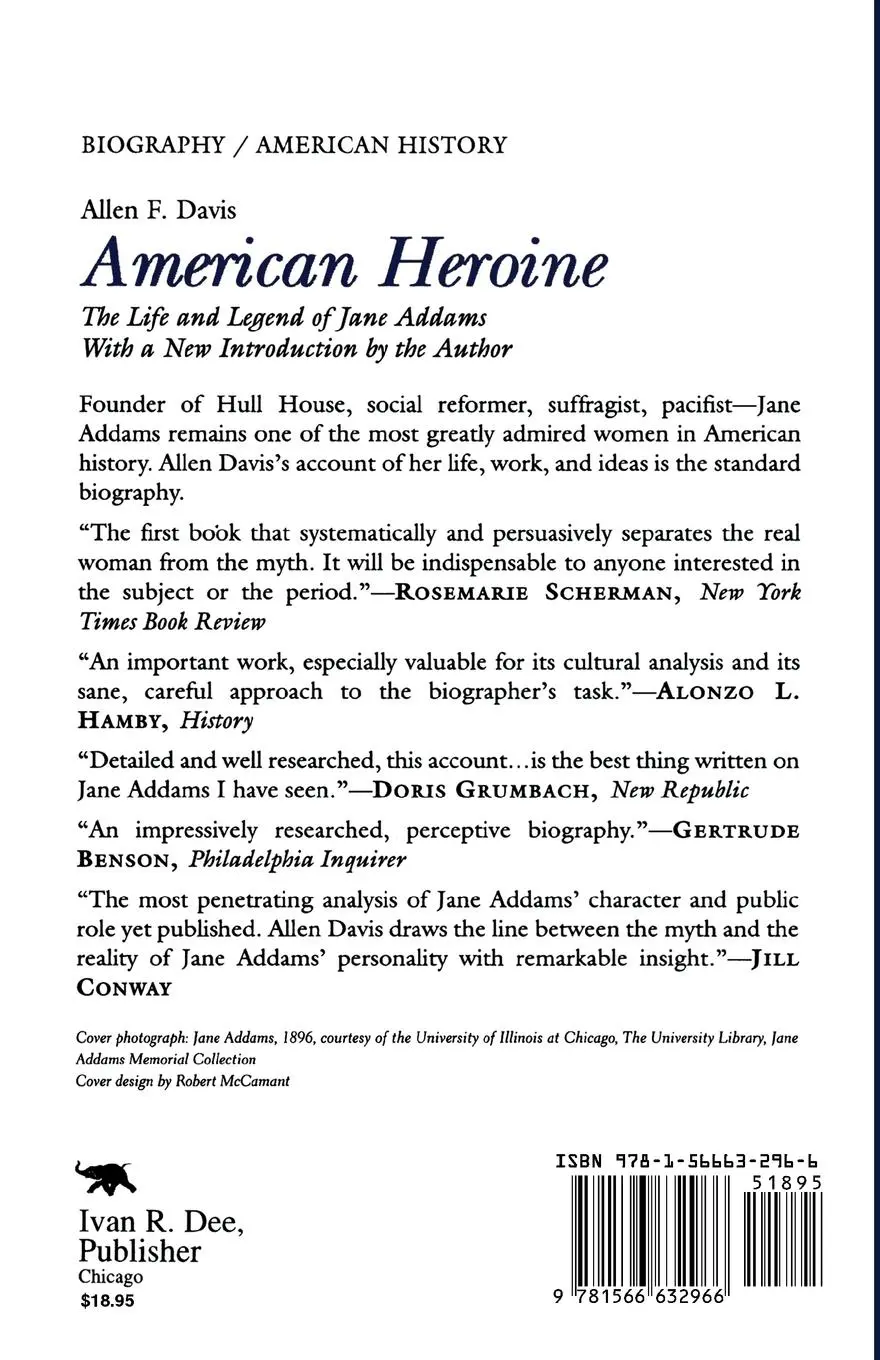 Rückseite: 9781566632966 | American Heroine | The Life and Legend of Jane Addams | Allen F. Davis