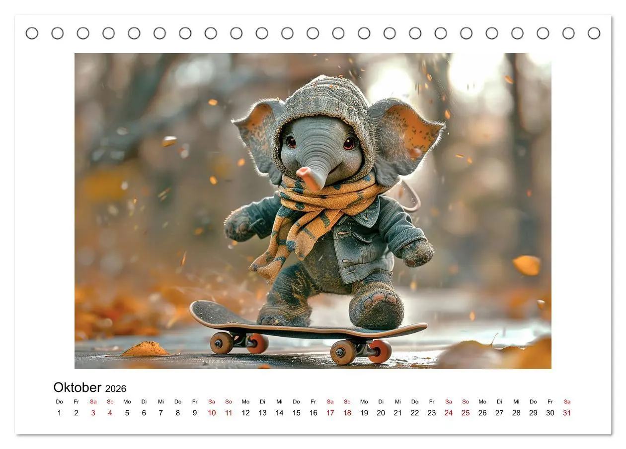 Bild: 9783457392966 | Elefantastisch (Tischkalender 2026 DIN A5 quer), CALVENDO...
