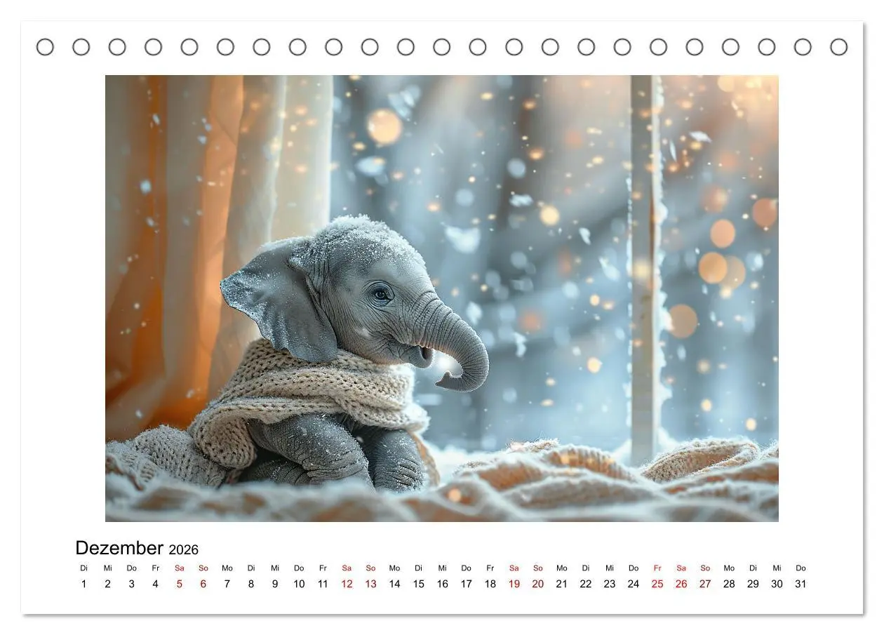 Bild: 9783457392966 | Elefantastisch (Tischkalender 2026 DIN A5 quer), CALVENDO...