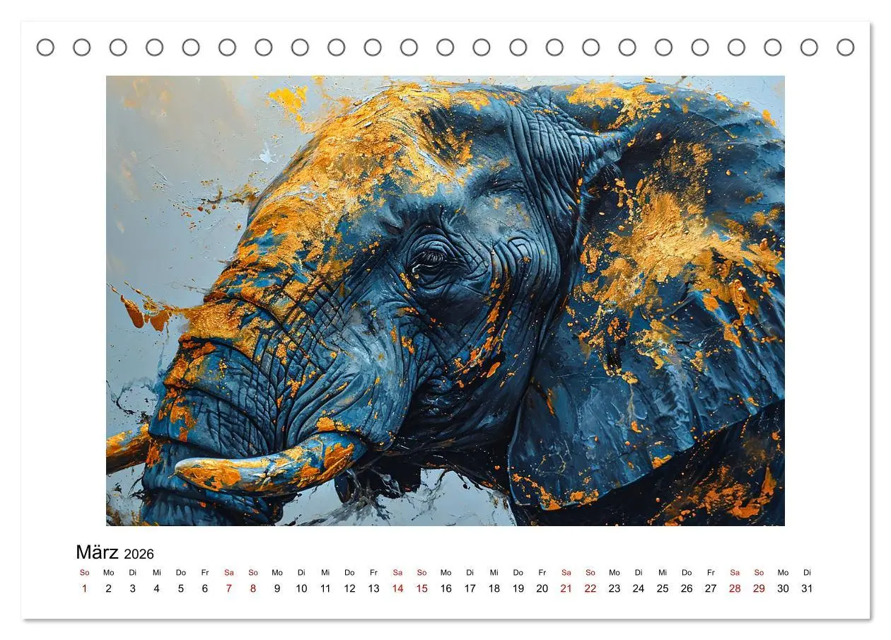 Bild: 9783457392966 | Elefantastisch (Tischkalender 2026 DIN A5 quer), CALVENDO...