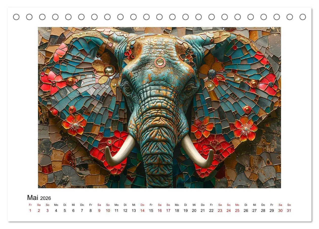 Bild: 9783457392966 | Elefantastisch (Tischkalender 2026 DIN A5 quer), CALVENDO...