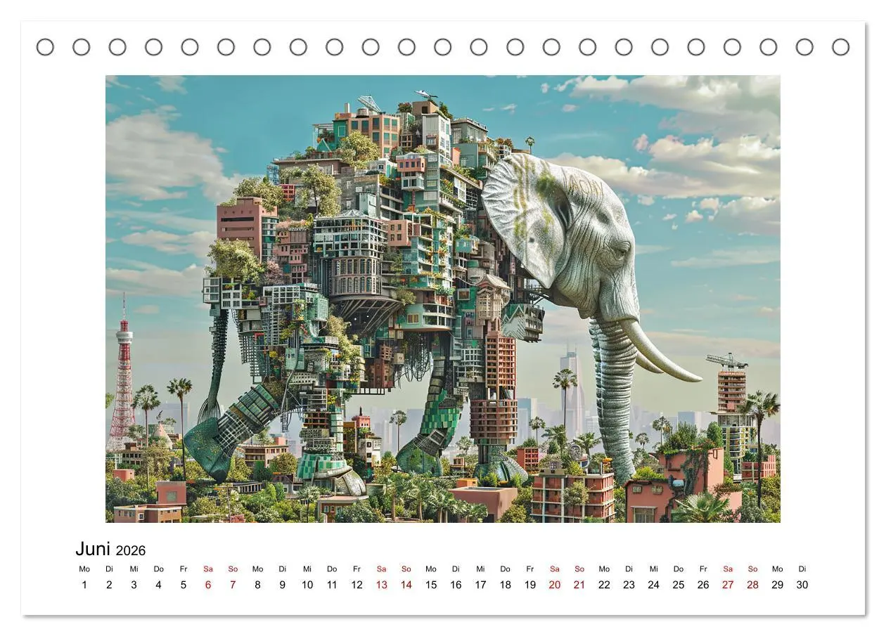 Bild: 9783457392966 | Elefantastisch (Tischkalender 2026 DIN A5 quer), CALVENDO...