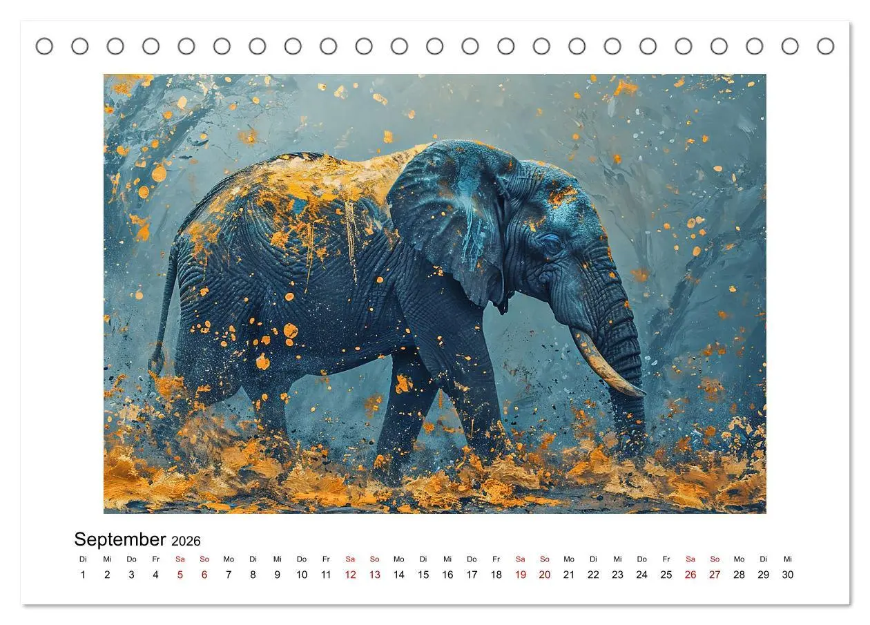 Bild: 9783457392966 | Elefantastisch (Tischkalender 2026 DIN A5 quer), CALVENDO...
