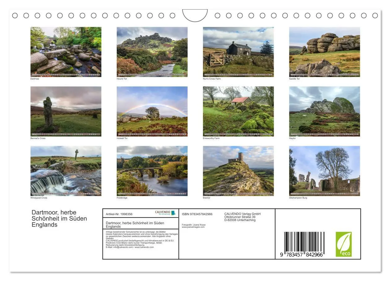 Bild: 9783457842966 | Dartmoor, herbe Schönheit im Süden Englands (Wandkalender 2026 DIN...