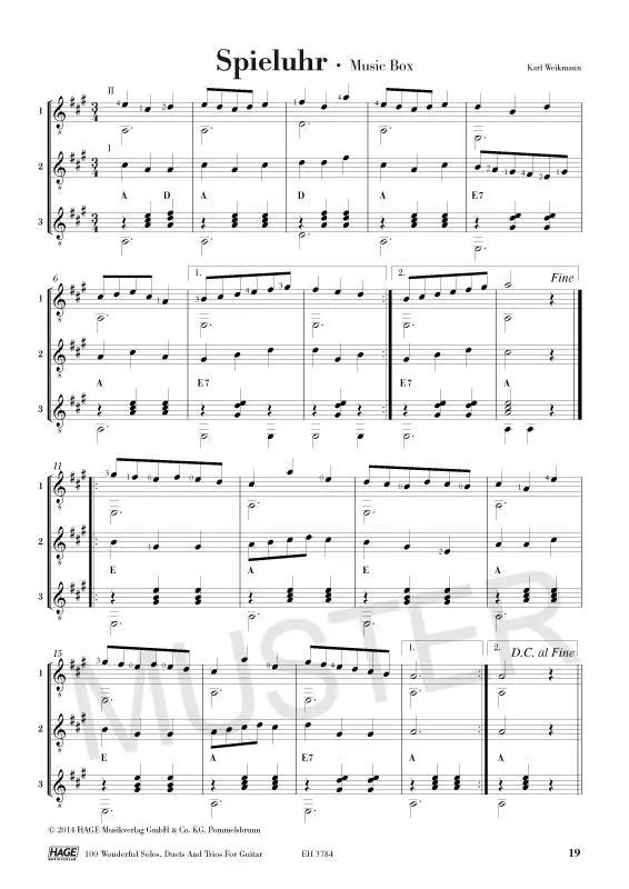 Bild: 9783866262966 | 100 wunderbare Solos, Duette und Trios für Gitarre | Karl Weikmann